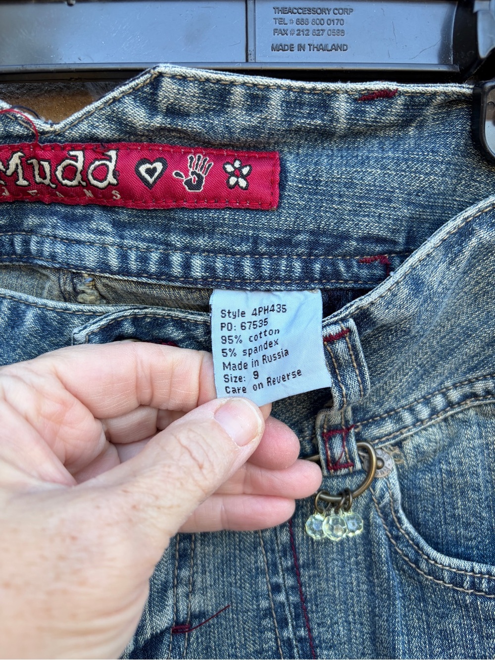 Vintage MUDD Y2K Low-Rise Denim Flare Jeans 9 Lizzie McGuire BoHo Festival - Picture 6 of 8
